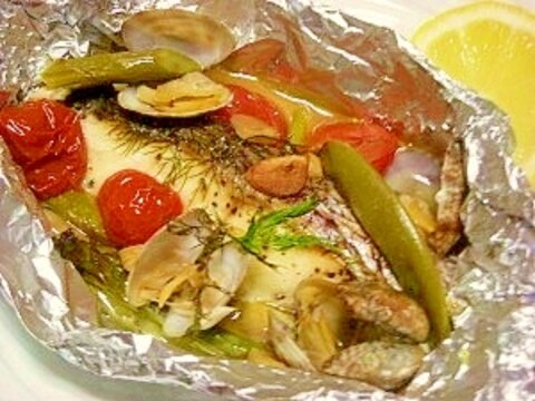 ホイルで簡単アクアパッツァ